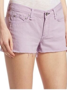 Rag & Bone Lavender Purple Denim Cut Off Jean Shorts Size 28 Spring Casual